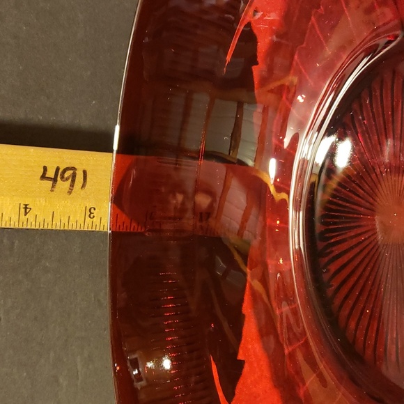 Anchor Hocking Coronation Ruby Red Depression Glass Serving Bowl - Picture 10 of 13